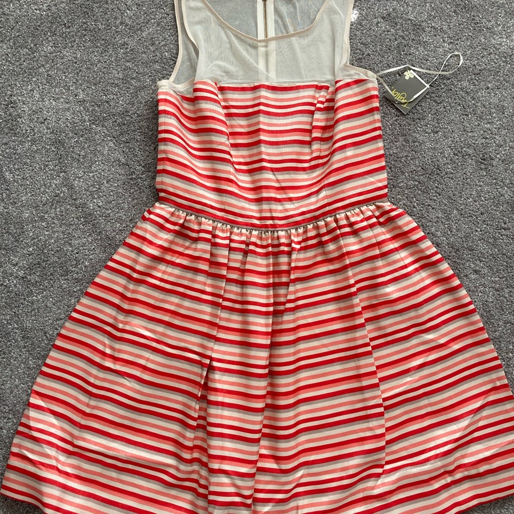 Taylor mini dress NWT colorful strip